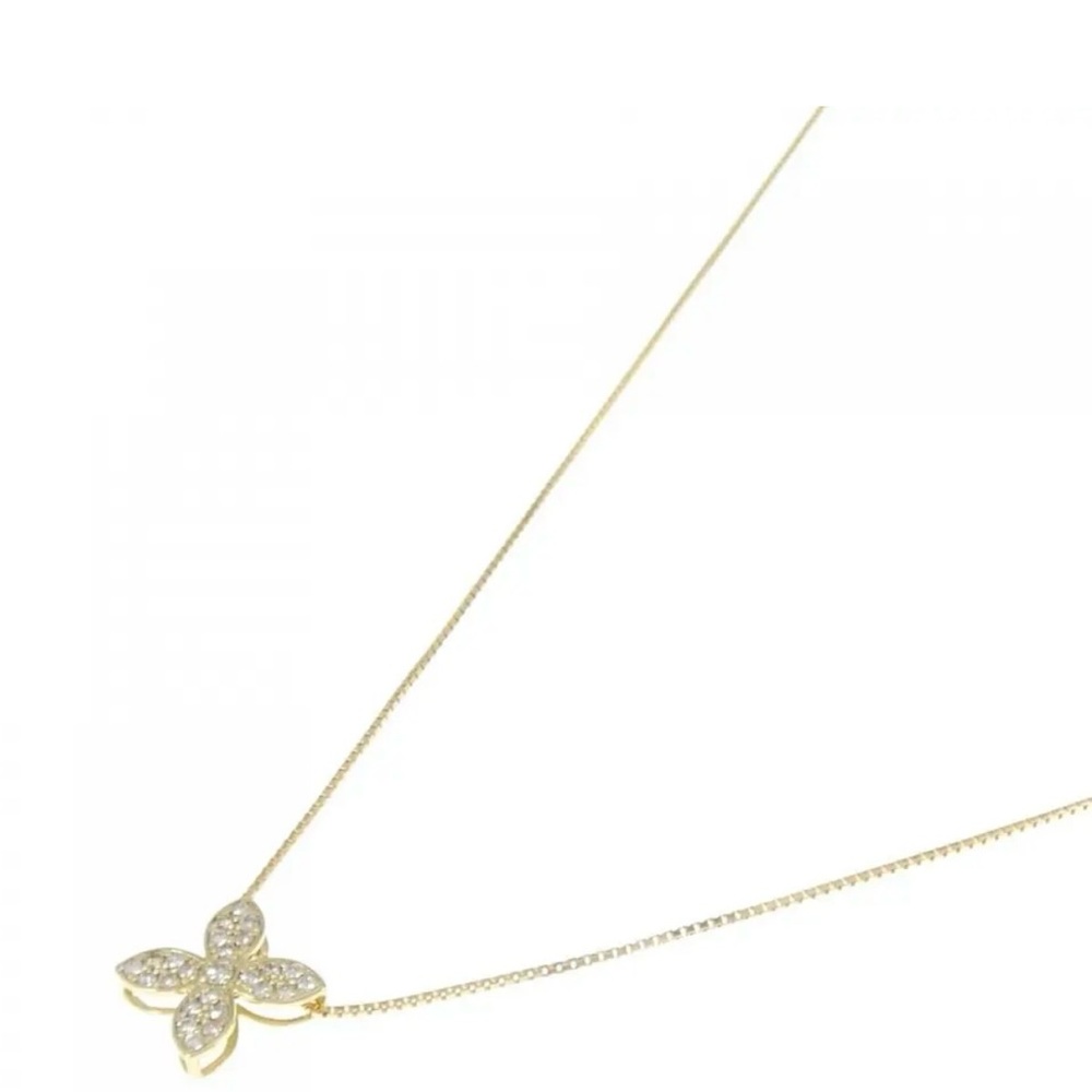 Authentic 18K Solid Gold Necklace and Diamond Pendant - Picture 3 of 6
